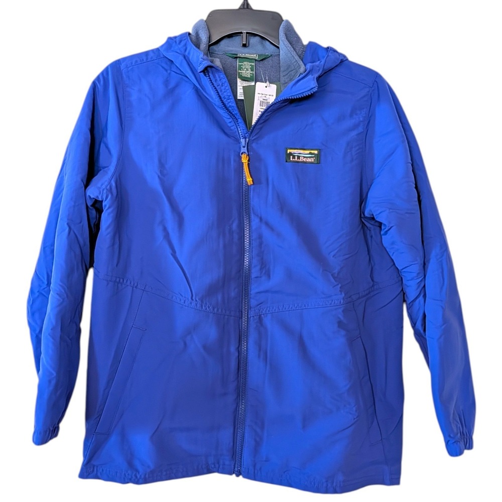 LL Bean Kids' Mountain Classic 3-in-1 Jacket Size Large 14-16 Blue Hooded Unisex - Picture 3 of 11